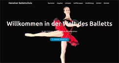 Desktop Screenshot of hamelner-ballettschule.de